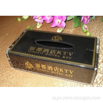 Square Water Clear Acrylic Tissue Box QCY-TB-18